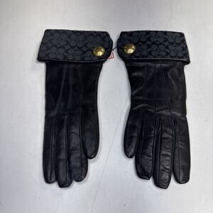 Coach Signature Leather Gloves